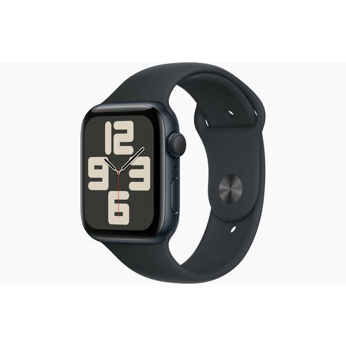 Умные часы Apple Watch Series SE Gen 2 44 мм Aluminium Case, midnight Sport Band ремешок S/M