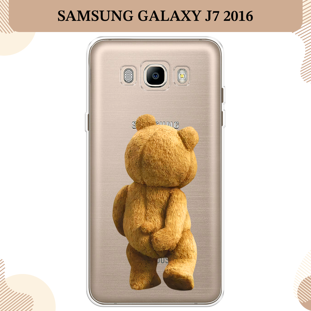 Силиконовый чехол "Медвежья спина" на Samsung Galaxy J7 2016 / Самсунг Галакси J7 2016, прозрачный