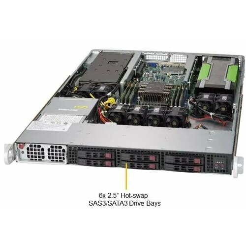 Серверная платформа Supermicro 1019GP-TT supermicro платформа системного блока supermicro sys 6029u trt sys 6029u trt