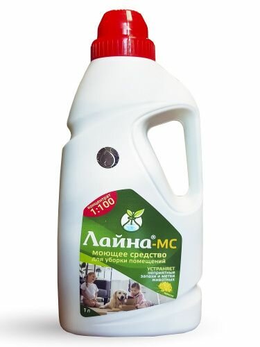 Лайна-мс средство для дезинфекции и уборки помещений, для животных, с запахом мимозы, концентрат 1:100,1л