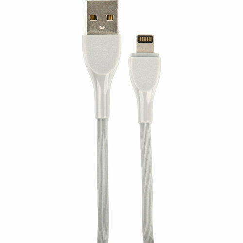 PERFEO Кабель USB A вилка - Lightning вилка, 2.4A, серый, силикон, длина 1 м, ULTRA SOFT (I4332)