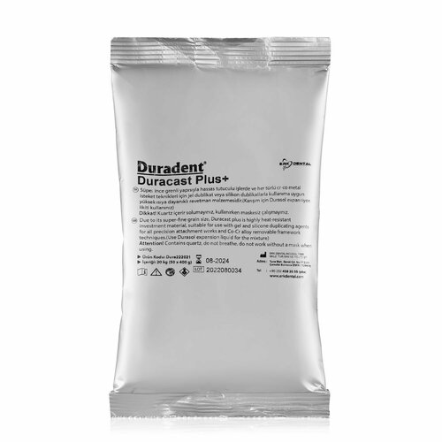 Паковочная масса Duracast Plus+ Duradent, для бюгелей, порошок 40*400г, 16кг