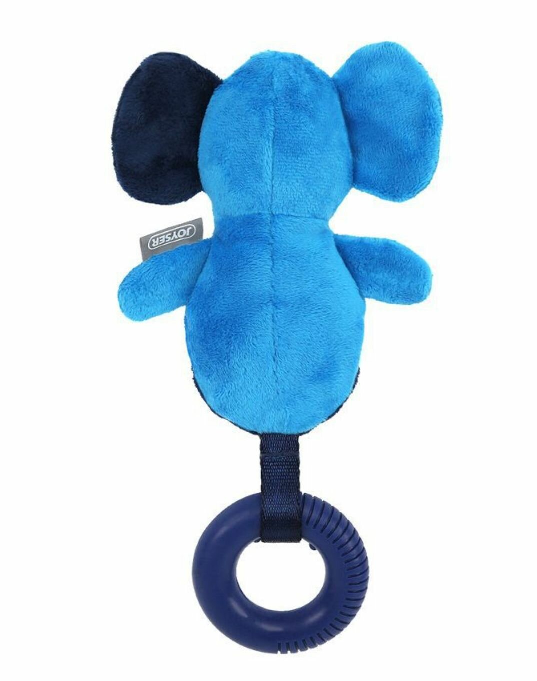 Puppy Слоник с резиновым кольцом и пищалкой S/M голубой, 21см Joyser - фото №5