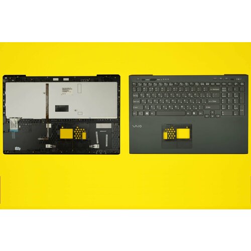 фото Клавиатура для ноутбука sony vaio vpc-se черная, верхняя панель в сборе
