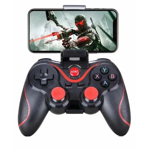 Беспроводной геймпад Wireless Controller x3 с держателем для телефона\ Геймпад для смартфона, черный геймпад для телефона черный