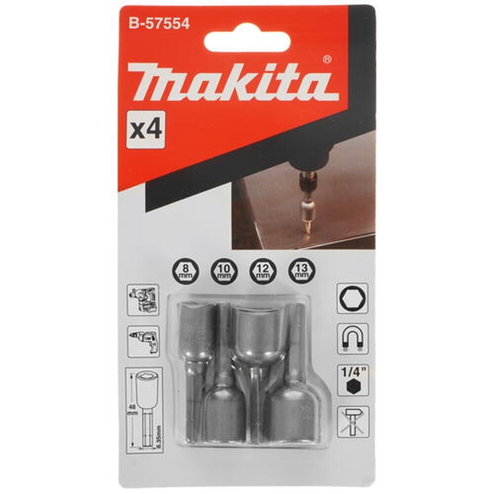 Набор головок Makita B-57554 (4пред.) для шуруповертов - фото №6