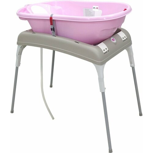 Комплект ванночка Ok Baby Onda Evolution+Подставка универсальная Розовый