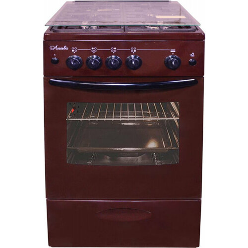 Плита Газовая Лысьва ГП 4к20 МС-2у коричневый стеклянная крышка реш чугун 2452200₽