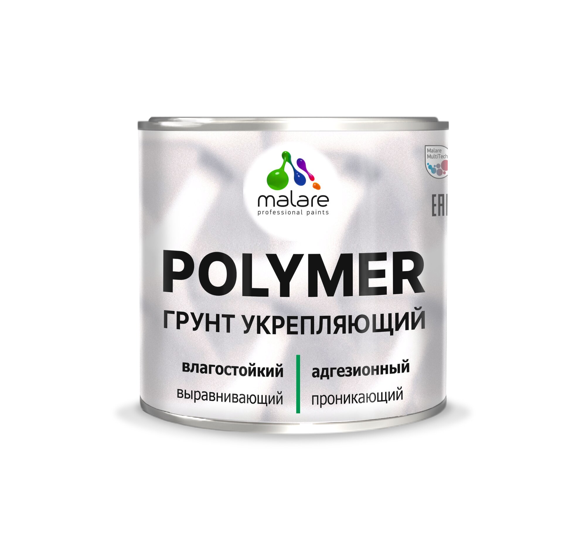 фото Укрепляющий грунт Malare на органической основе, универсальный, для бетона, камня и кирпича, прозрачный , 0,9 кг.