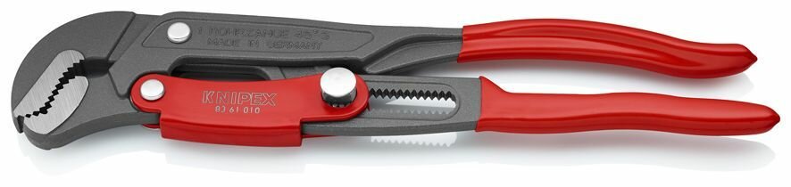 Ключ KNIPEX трубный 1", S-образные губки, с быстрой регулировкой, зев 42 мм, длина 330 мм, серый KN-8361010