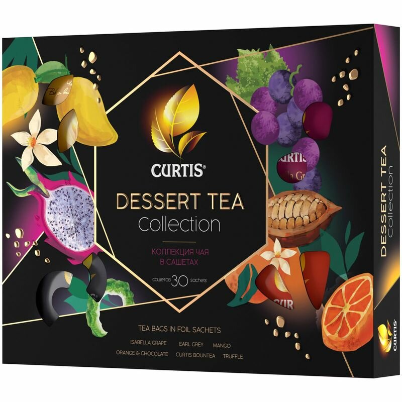 Чай Curtis Dessert Tea Collection в пакетиках, ассорти, 30 пак.