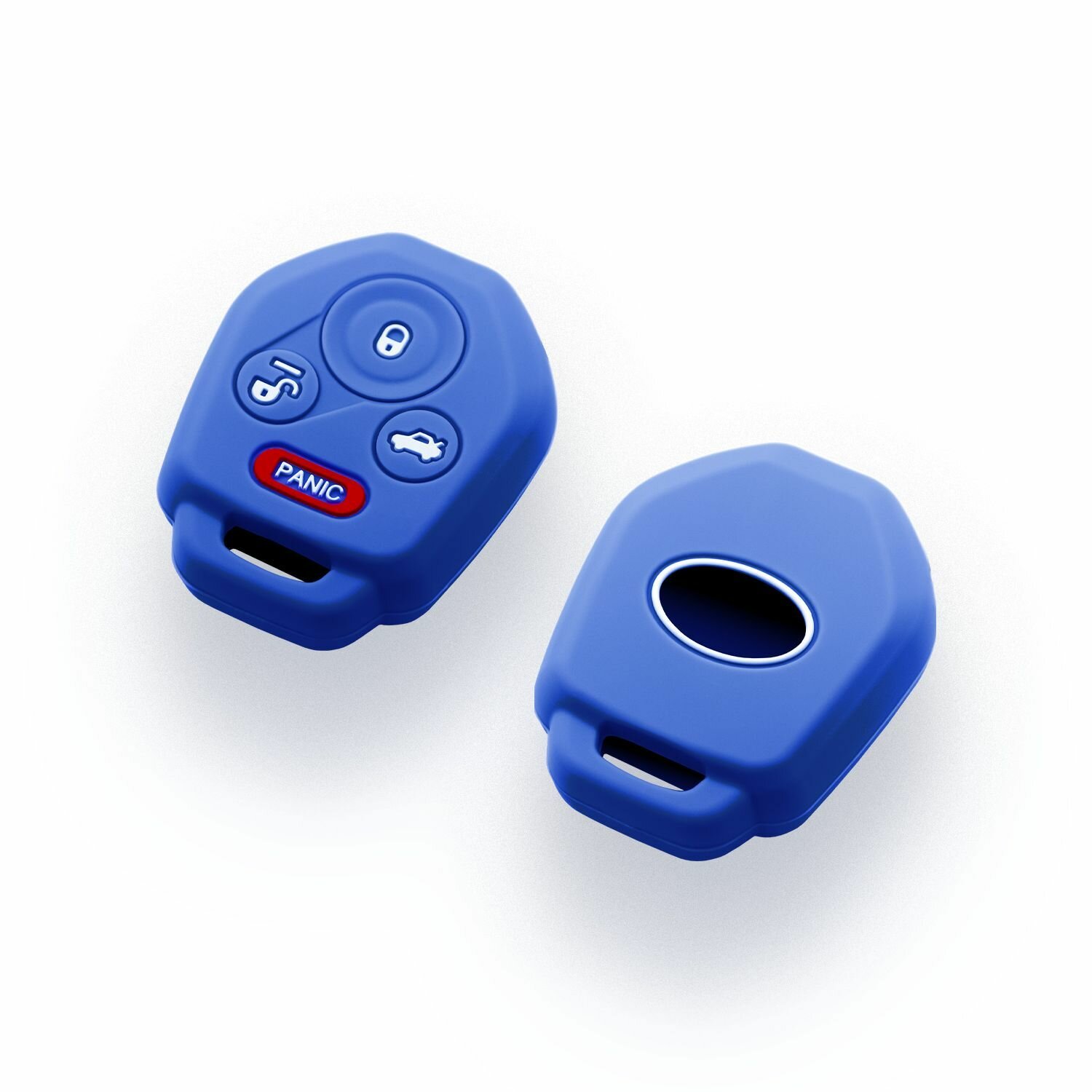 Чехол для ключа Subaru Forester Impreza XV WRX STi Legacy Outback Tribeca, 4 кнопки, Силиконовый Синий