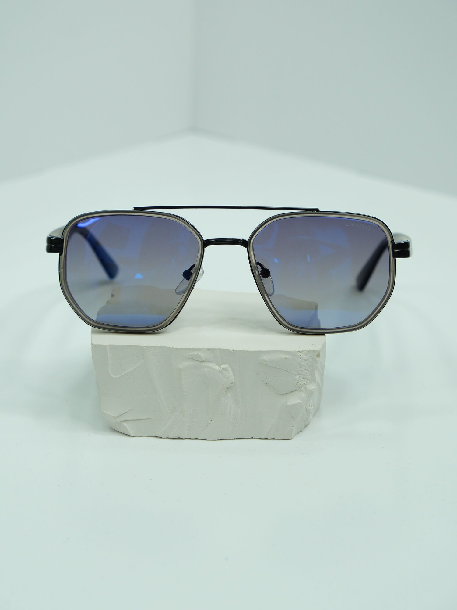 Солнцезащитные очки Prada, черный, серебряный