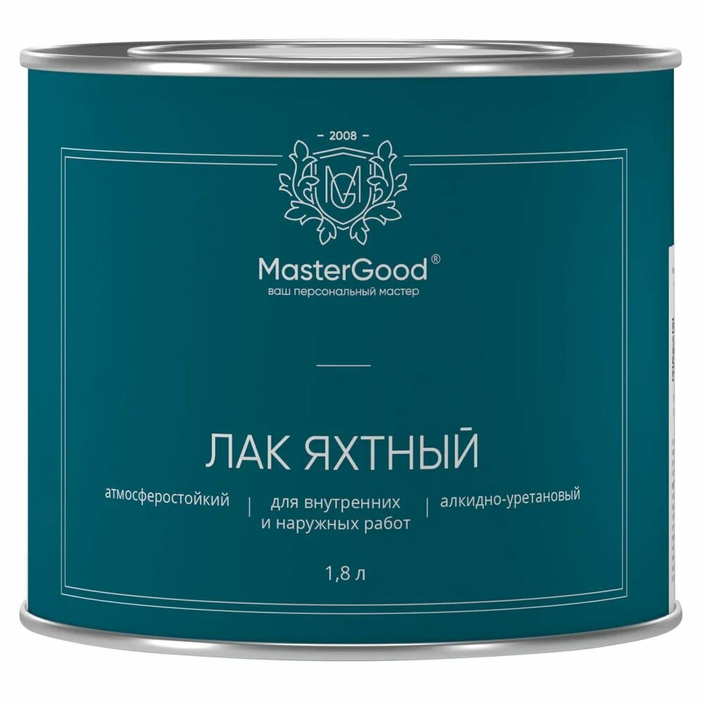 MasterGood Лак Яхтный алкидно-уретановый быстросохнущий полуматовый (1,8 л)