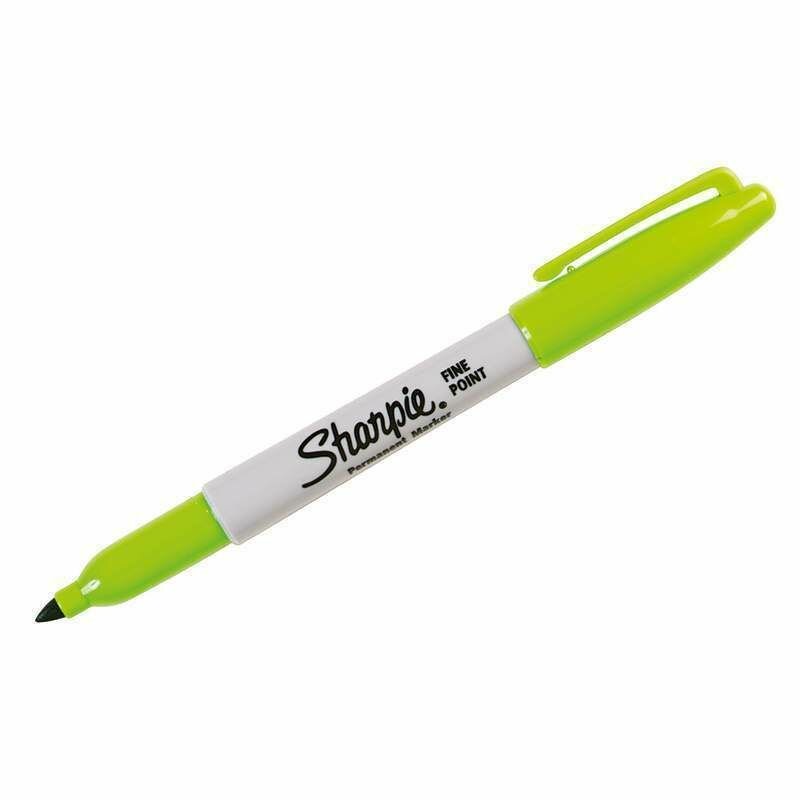 Маркер перманентный SHARPIE (США) светло-зеленый (лайм), "Fine", круглый наконечник, 1 мм
