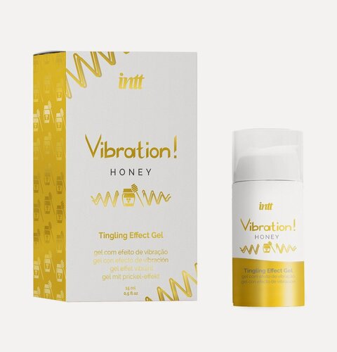 Изображение товара Гель-смазка Intt Honey Vibration, с эффектом разогрева, с ароматом меда, 15мл