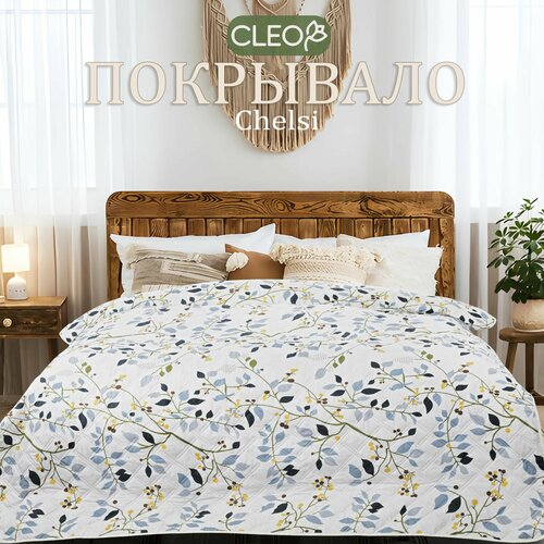 фото Покрывало на кровать 200х210 cleo chelsi двустороннее стеганое с оригинальным рисунком