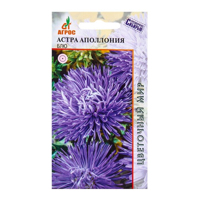 Семена Астра Аполлония Блю 0.3г* 8 штук