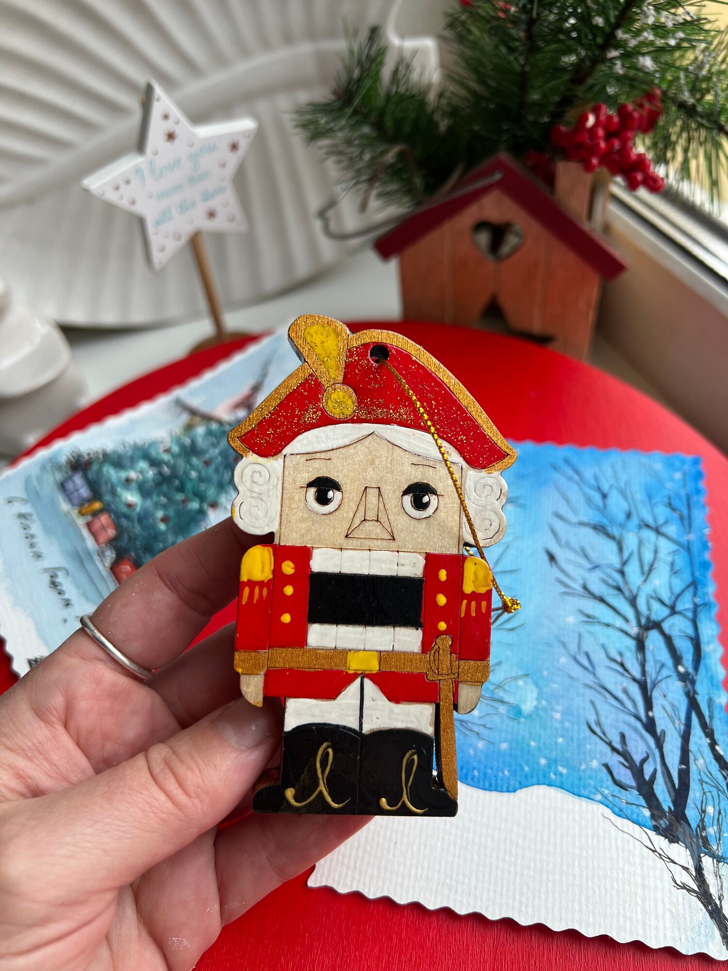 Елочная игрушка Щелкунчик  ручная работа  в подарочной упаковке