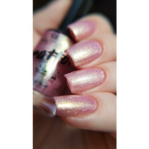 фото Grattol color nail polish venus - лак для ногтей, розовый с шиммером, сушка без лампы, 17free, халяль, 9 мл