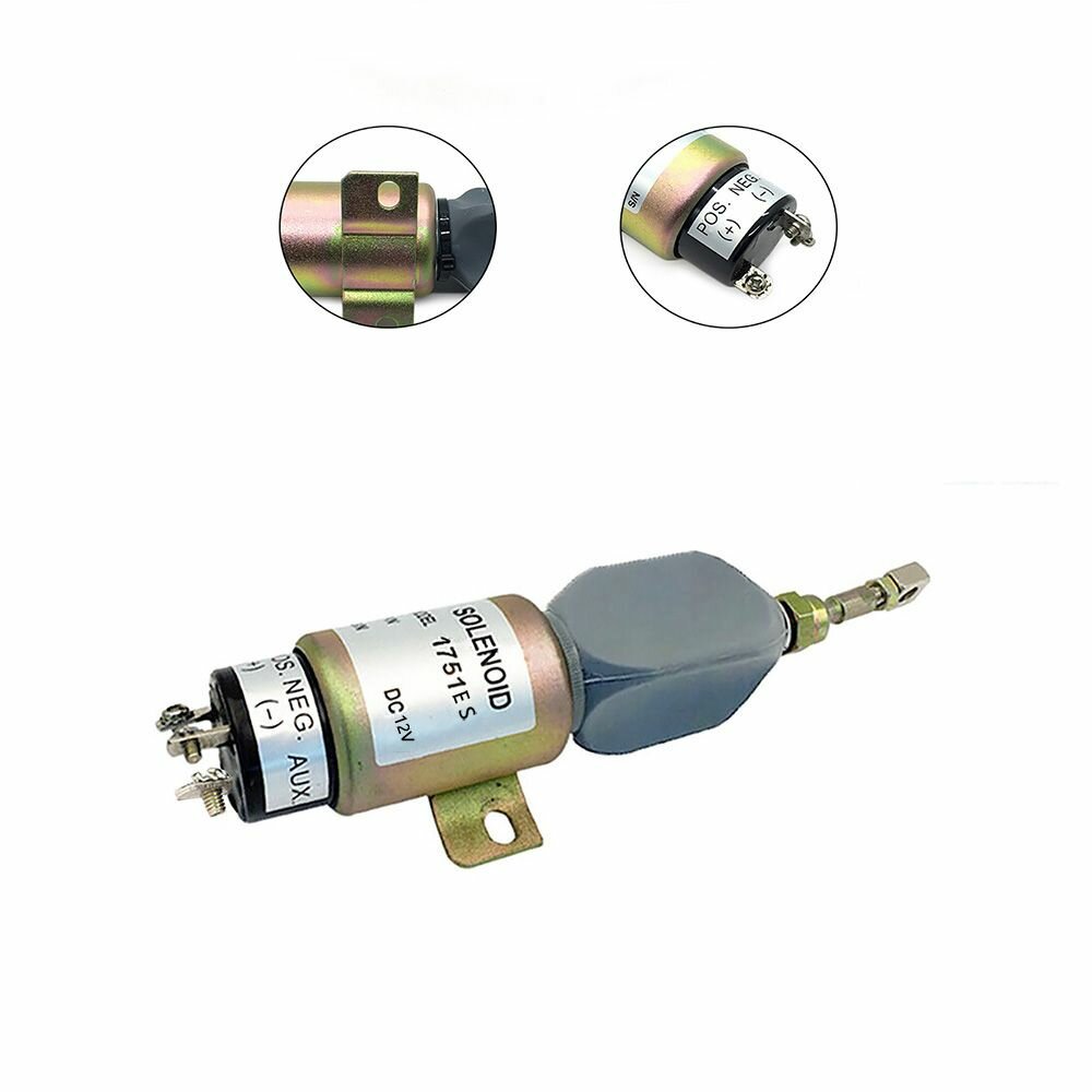 1x 12V 3 Клеммы 1751ES Комплект Запорных Электромагнитных Клапанов Топливного Дизельного Двигателя