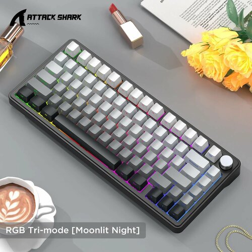 Attack Shark X85 механическая клавиатура 83 клавиш Bluetooth RGB X85 Moonight 23131₽