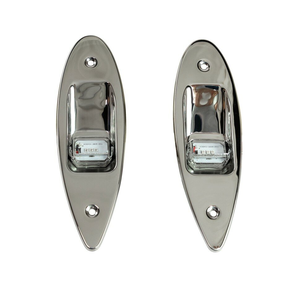 Огни ходовые врезные светодиодные, нержавеющий корпус (Москва)