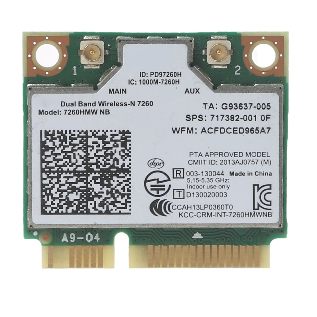 Половина Сетевой карты Pci-e 300 МБ Мини-Wifi Адаптер для Intel 7260 7260NB 7260HMW-NB