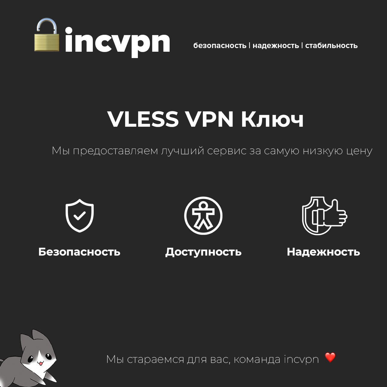Ключ доступа VPN безопасного доступа к сети интернет на 1 месяц | Возможность выбора удобного сервера [1 устройство]