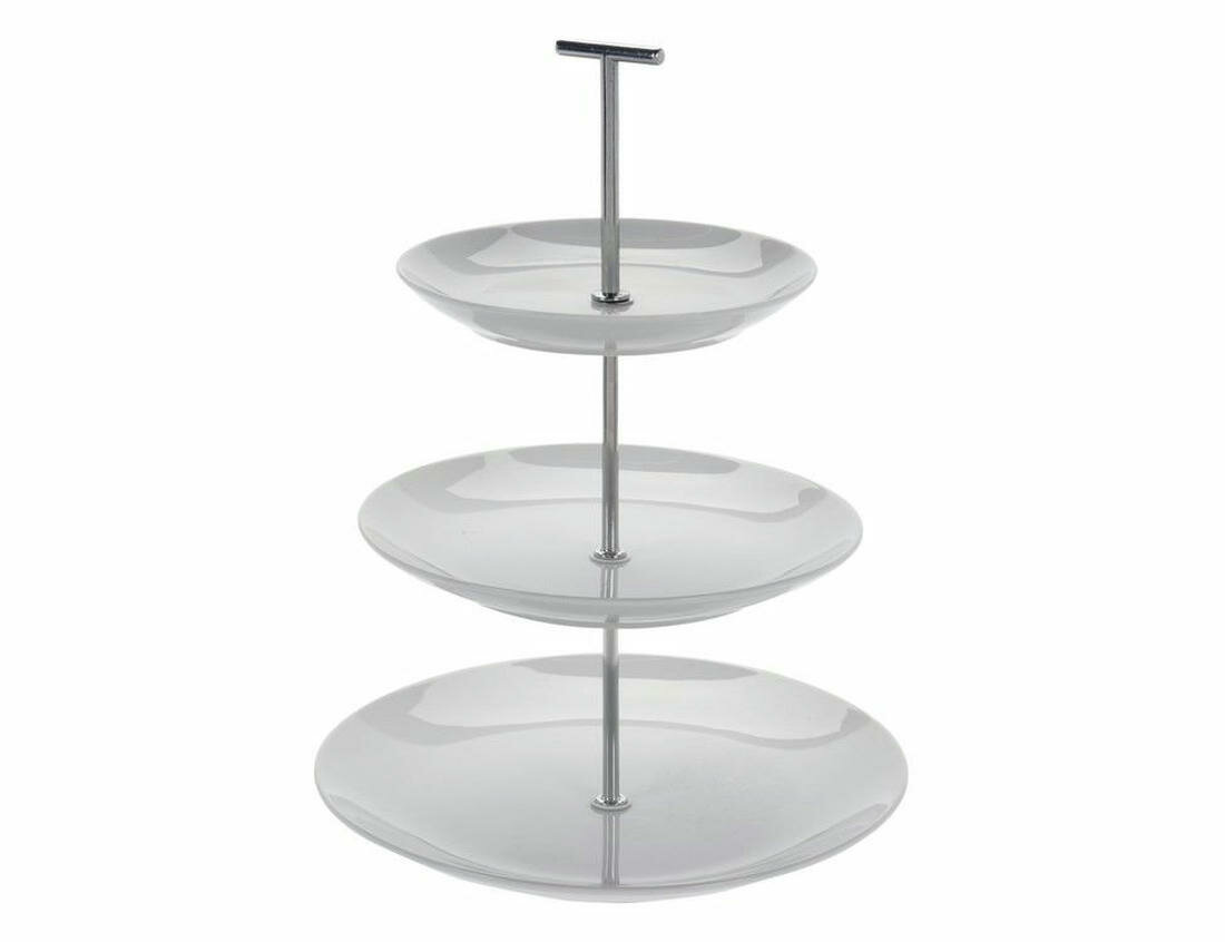 Этажерка для сервировки, фарфор, 3 яруса, 24х36 см, Koopman International