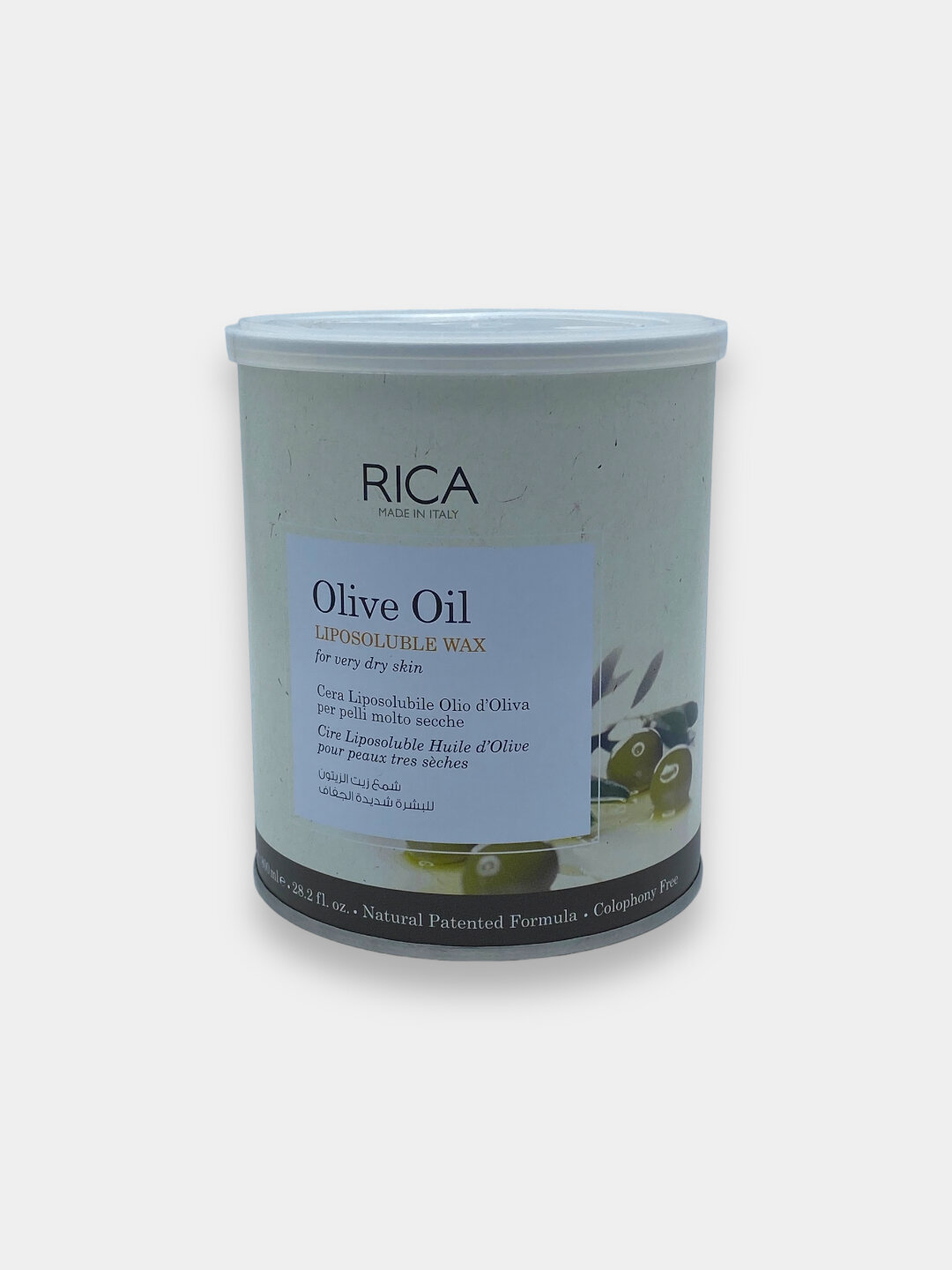 RICA Воск для депиляции Olive Oil – Восстановление и питание сухой кожи – 800 мл