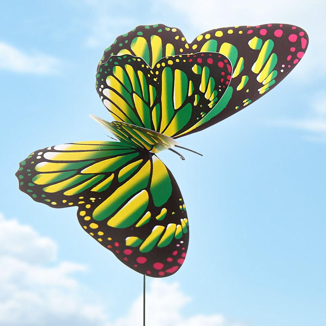 Штекер садовый «Бабочка двойные крылья» 12x7x40см декоративное украшение для сада