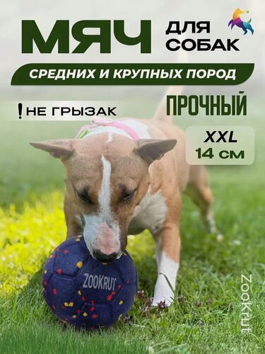Изображение товара Мячик E-TPU для собак средних и крупных пород ZooKrut, 14 см