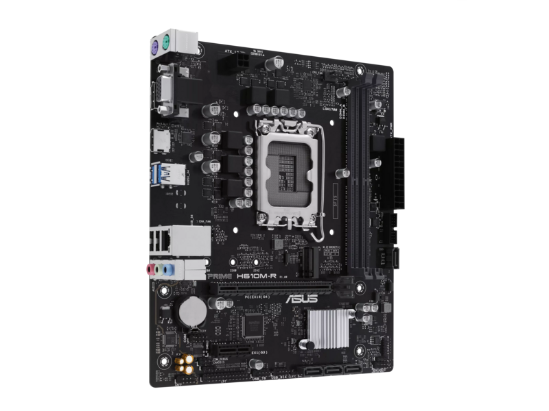 Материнская плата PRIME H610M-R-SI LGA1700 mATX 2xDDR5 PCIEx16 PCIEx1 M.2 DP HDMI VGA GLAN — фото 1