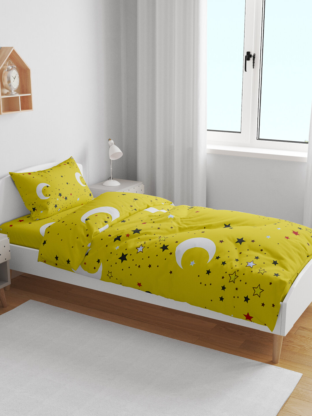 Детское постельное белье, односпальное, эко бамбук, простынь, пододеяльник, наволочка — фото 1