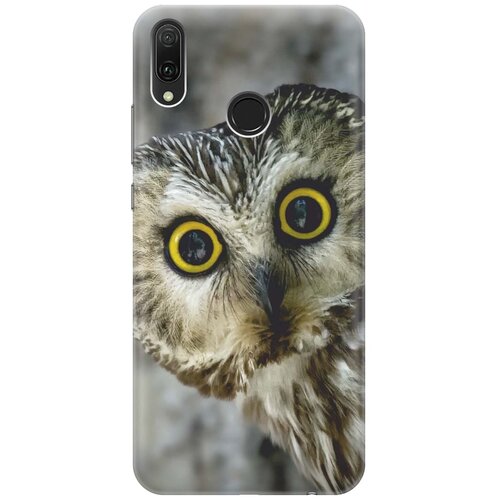 фото Re:pa накладка transparent для huawei y9 (2019) с принтом "удивленная сова"