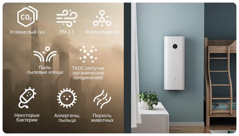 Приточный воздухоочиститель бризер Xiaomi Mi Air Purifier (MJXFJ-300-G1) - фото №16