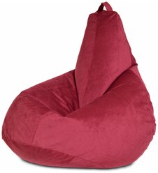 Кресло-мешок Груша велюр Бордовый (размер XXL) PuffMebel