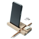 Деревянная подставка-держатель для телефона + органайзер mini_Desk small - изображение