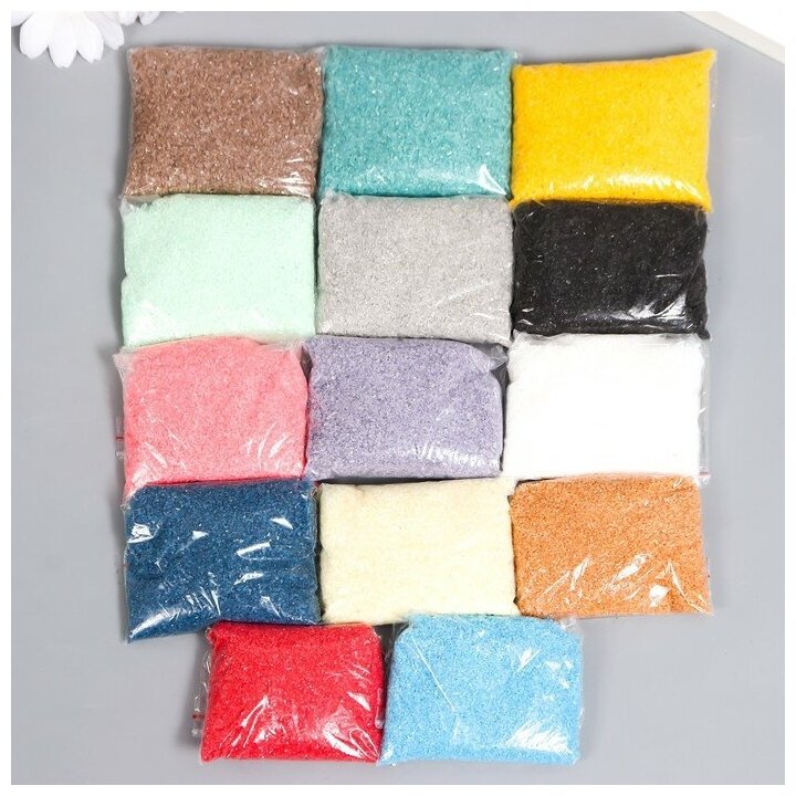 Набор цветного песка в банке микс (14 цветов х 80гр.)