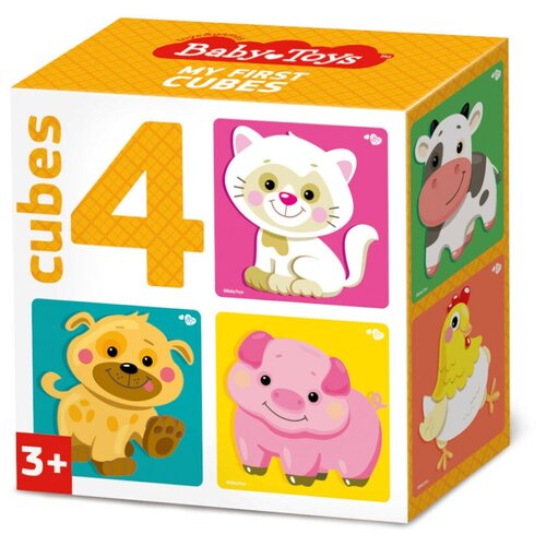 Развивающая игрушка Baby Toys Домашние животные 03541, 4 дет., мультиколор