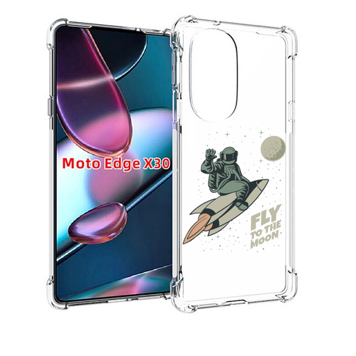 чехол mypads million dollar happiness morgenshtern для motorola moto edge x30 задняя панель накладка бампер Чехол MyPads Полет-на-Луну для Motorola Moto Edge X30 задняя-панель-накладка-бампер