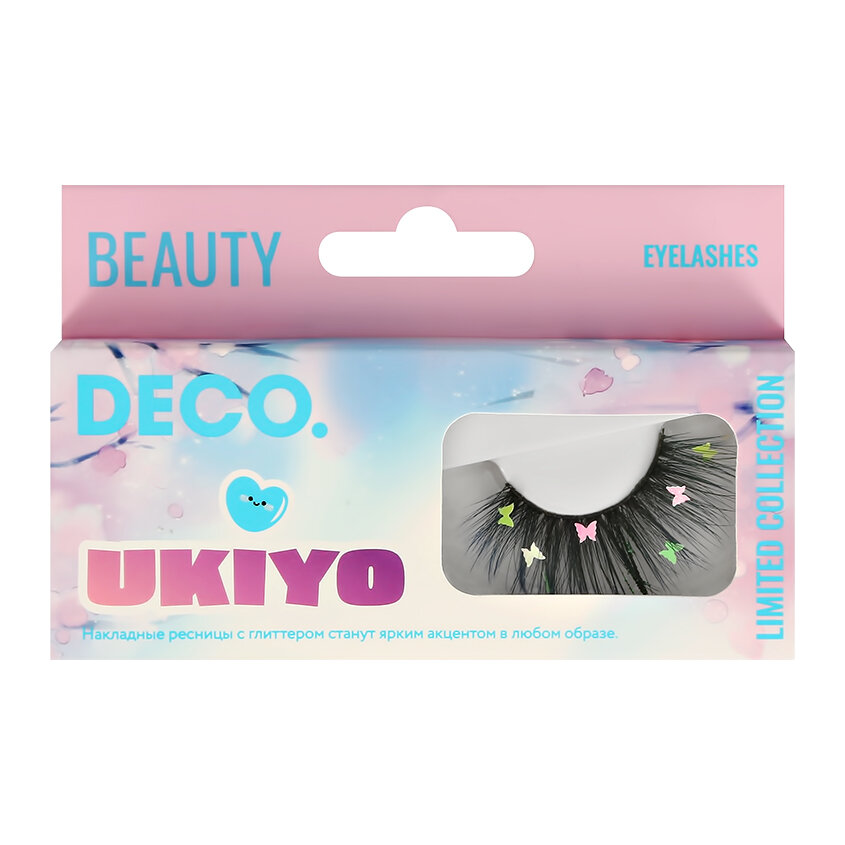 Накладные ресницы DECO. UKIYO с глиттером (бабочки)