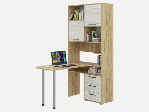 Изображение товара Компьютерный стол СК-61, Дуб крафт золотой/Дуб крафт светлый