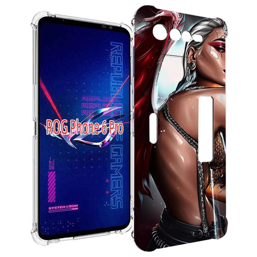 Чехол MyPads девушка-с-крыльями женский для Asus ROG Phone 6 Pro задняя-панель-накладка-бампер