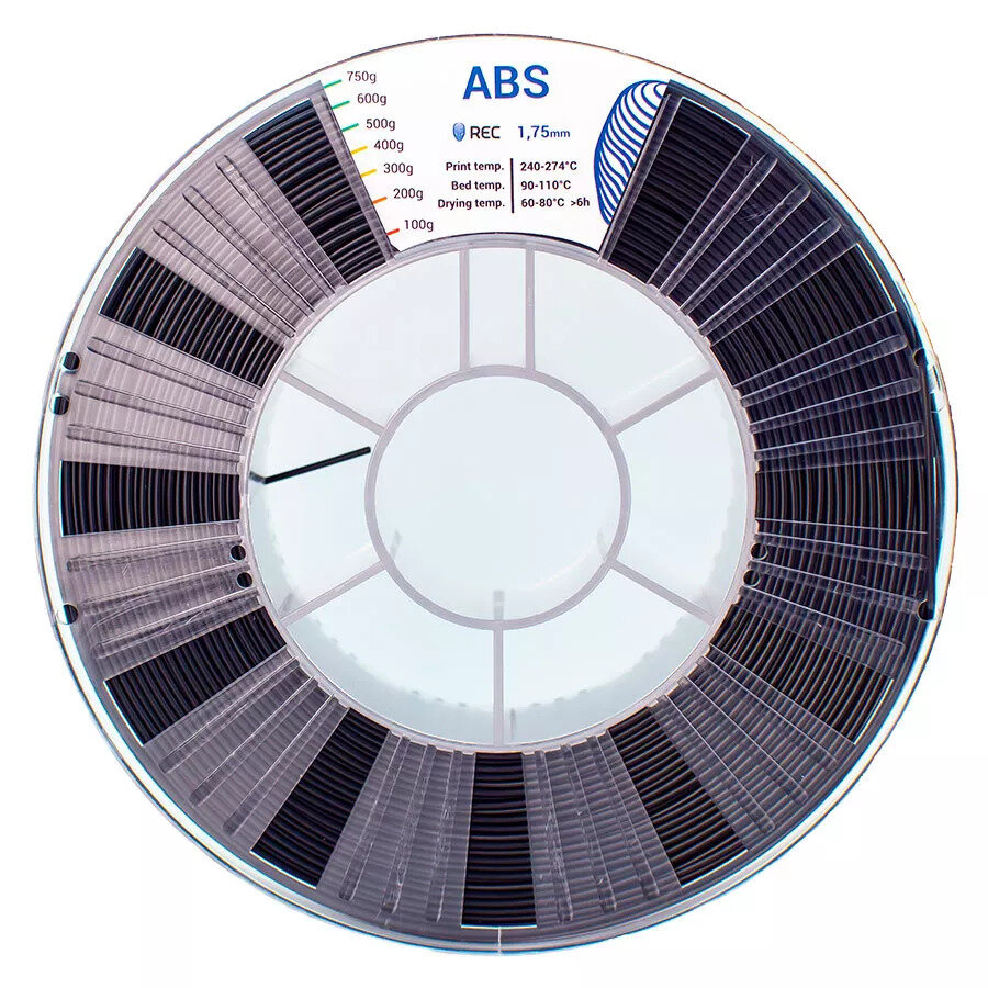 ABS-пластик REC 1,75 черный (750 г)
