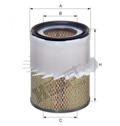 HENGST FILTER E758L Фильтр возд.MITSUBISHI PAJERO,L200 2.5TD,3.0L