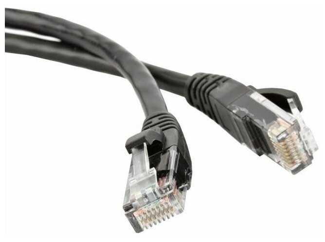 Патч-корд Hyperline U/UTP, Cat.5е, LSZH, 2 м, черный PC-LPM-UTP-RJ45-RJ45-C5e-2M-LSZH-BK