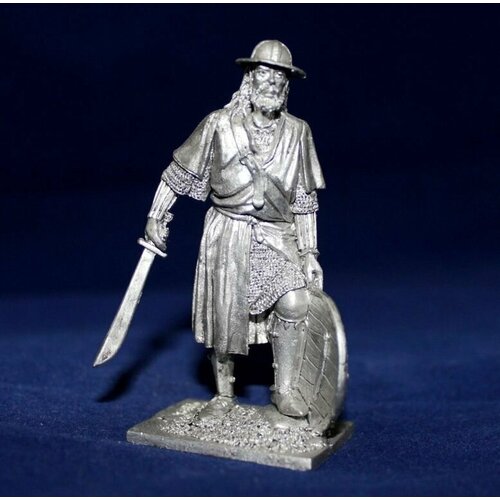 фото Коллекционная оловянная миниатюра, солдатик в масштабе 54мм( 1/32) немецкий пехотинец, 14 век нет бренда