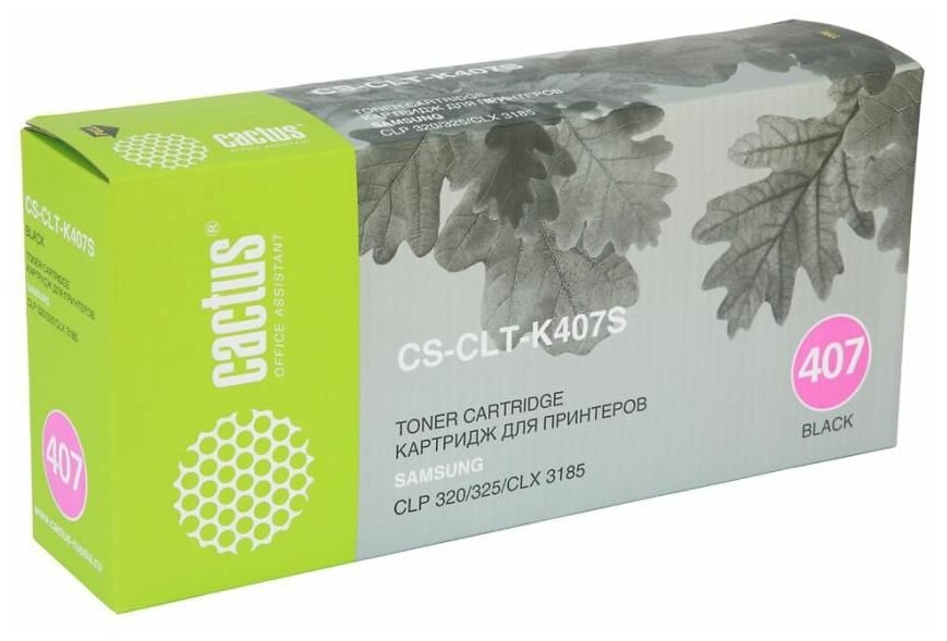 Картридж лазерный Cactus CS-CLT-K407S, Black